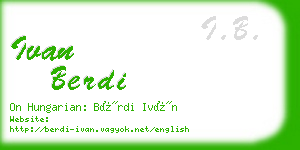ivan berdi business card
